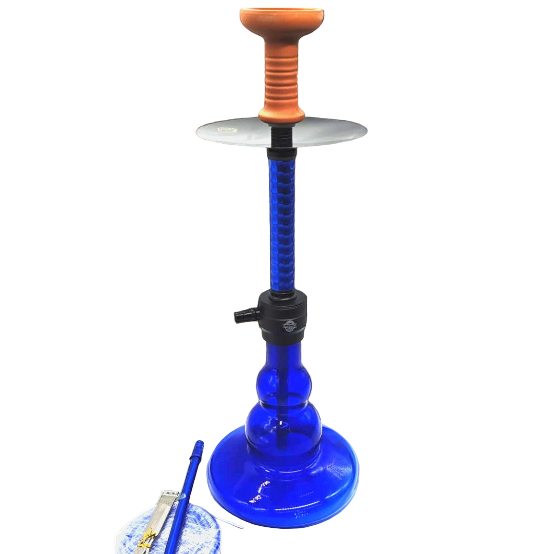 Azure Shisha – Vibrant Blue Glass Water Pipe- 70CM