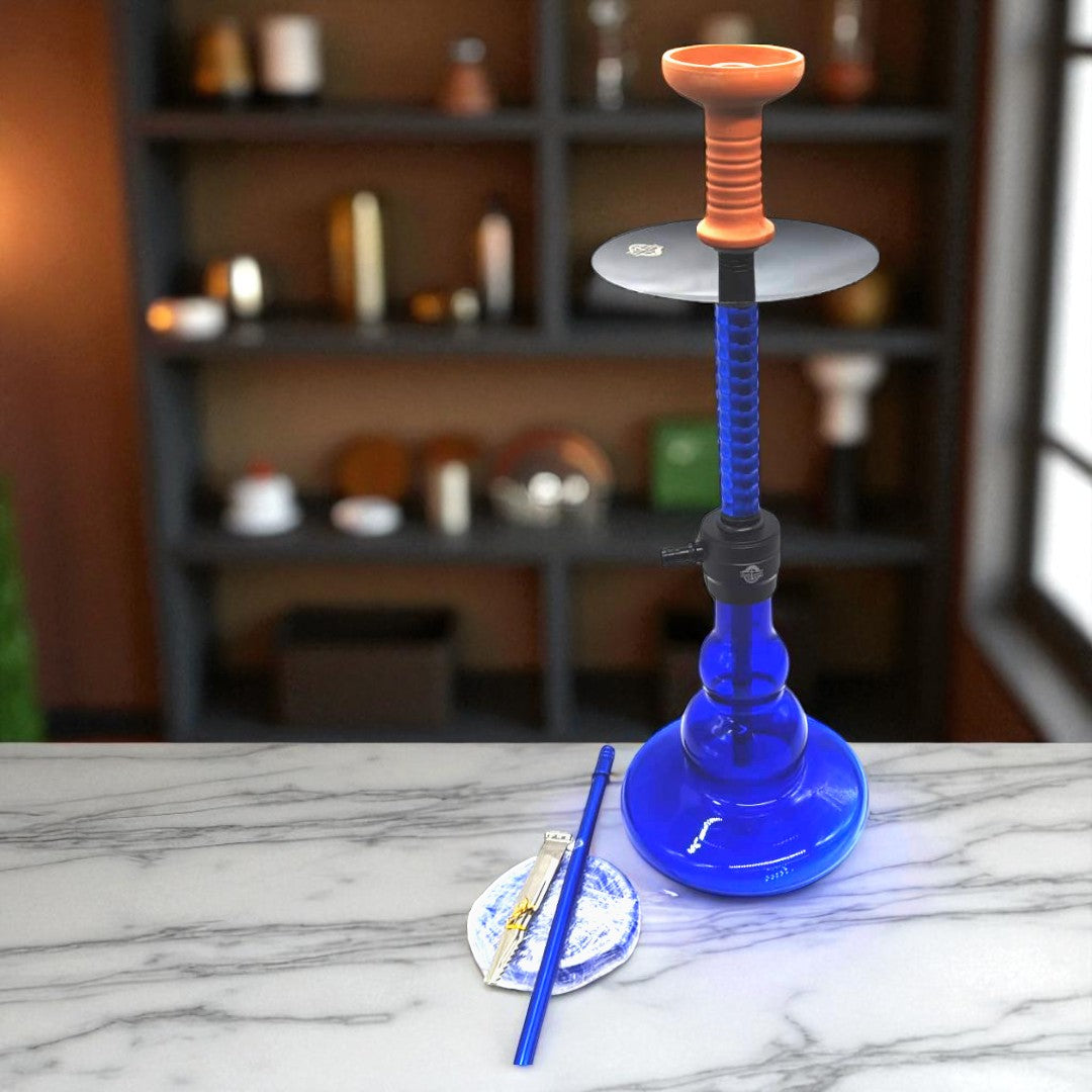 Azure Shisha – Vibrant Blue Glass Water Pipe