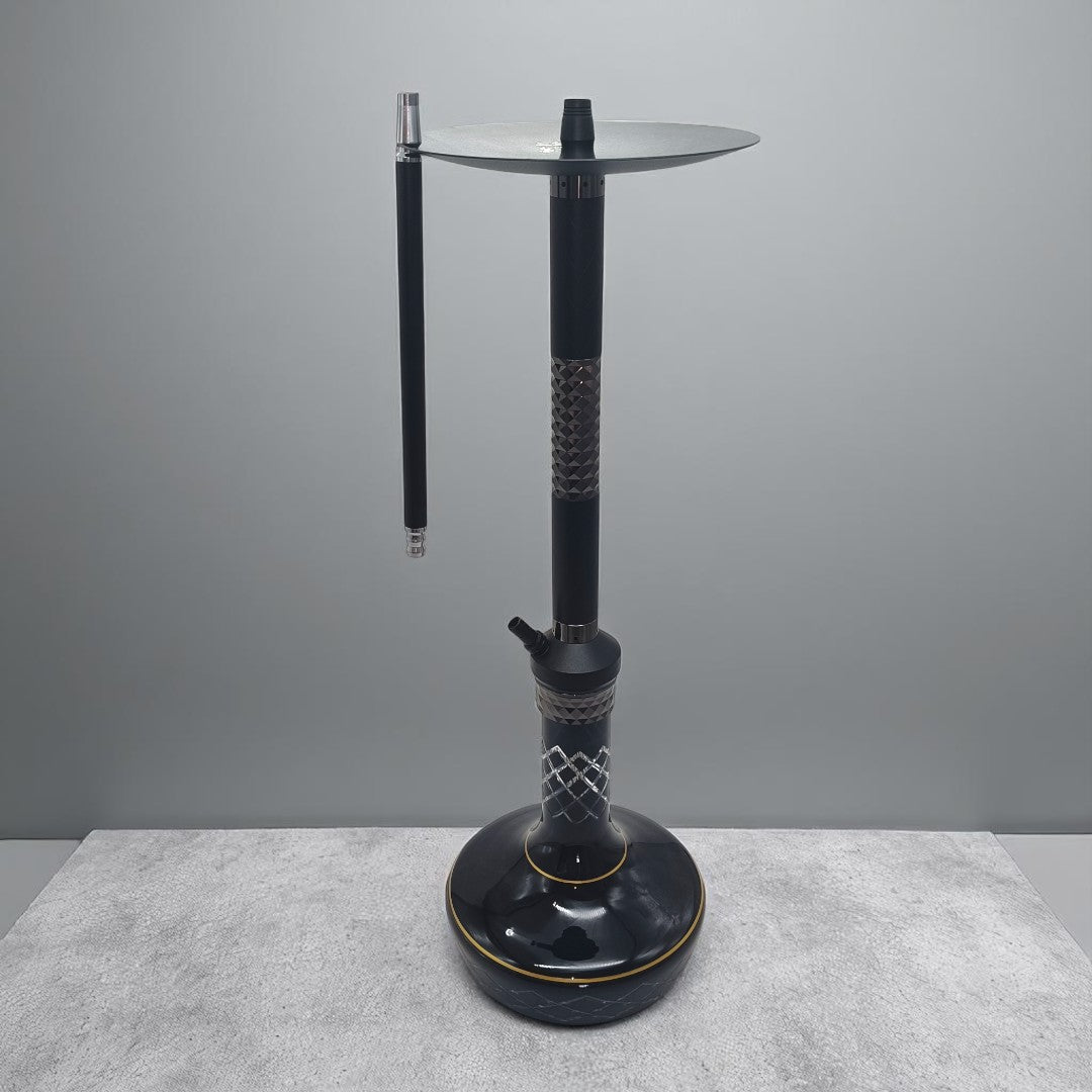 Dark Knight Hookah – Complete Premium Set (Black & Gold)- 90CM