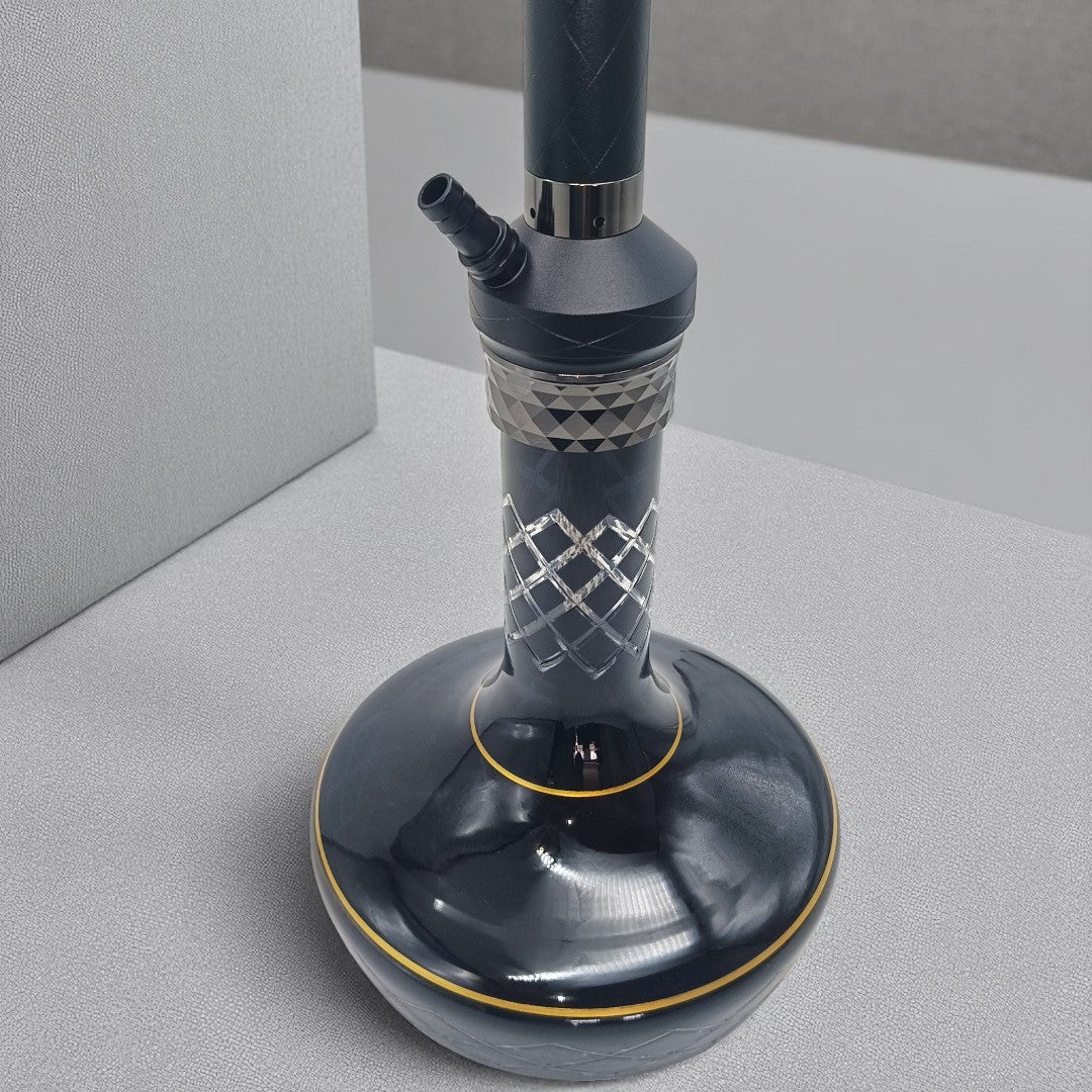 Dark Knight Hookah – Complete Premium Set (Black & Gold)- 90CM