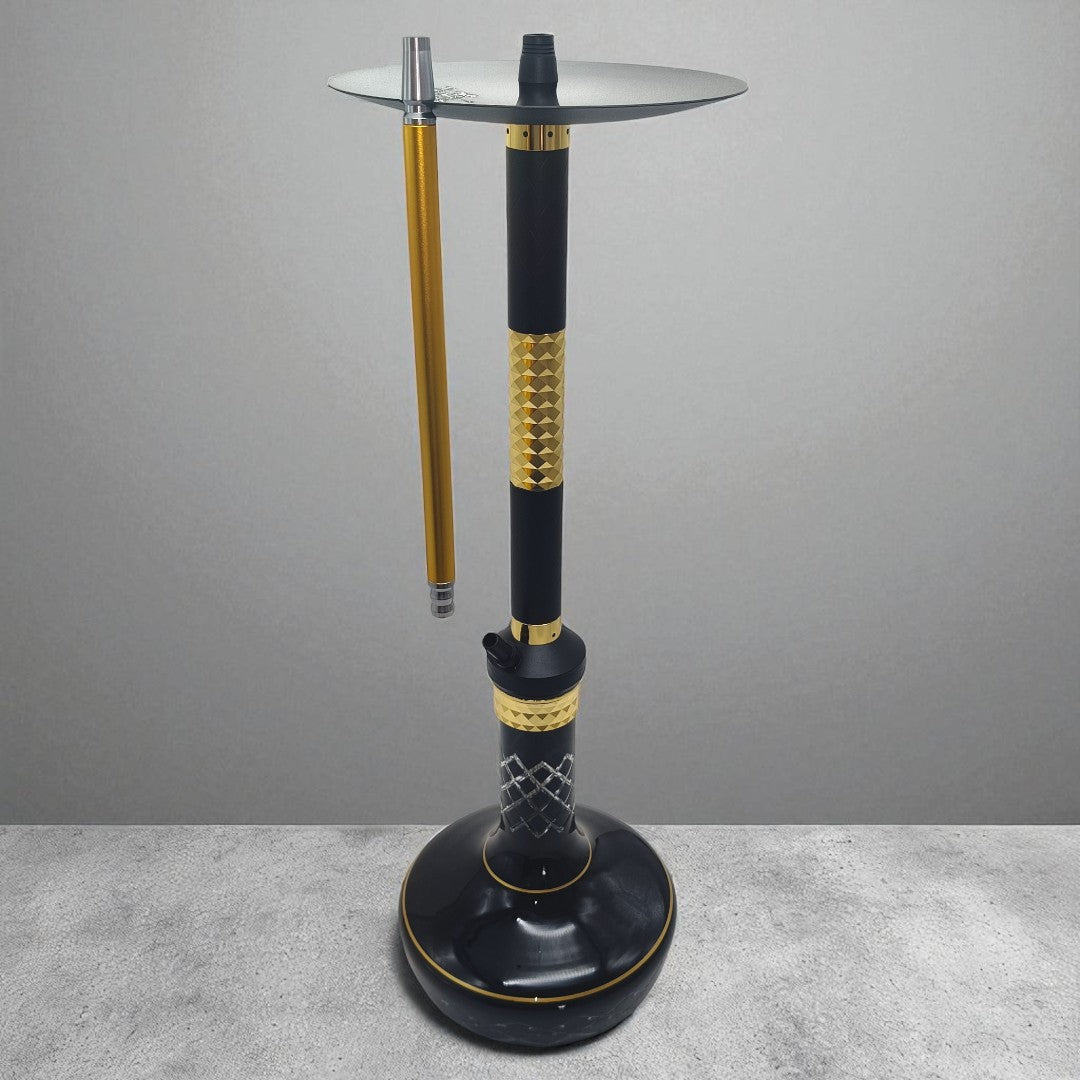 Dark Knight Hookah – Complete Premium Set (Black & Gold)- 90CM