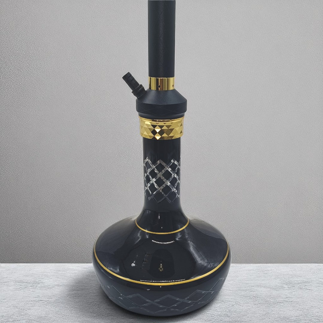 Dark Knight Hookah – Complete Premium Set (Black & Gold)- 90CM