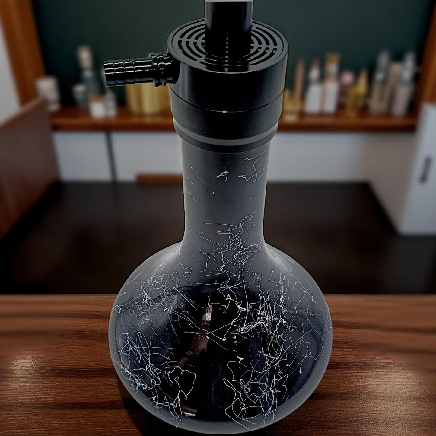 Obsidian Mist X3 Hookah – Matte Black Marble Edition