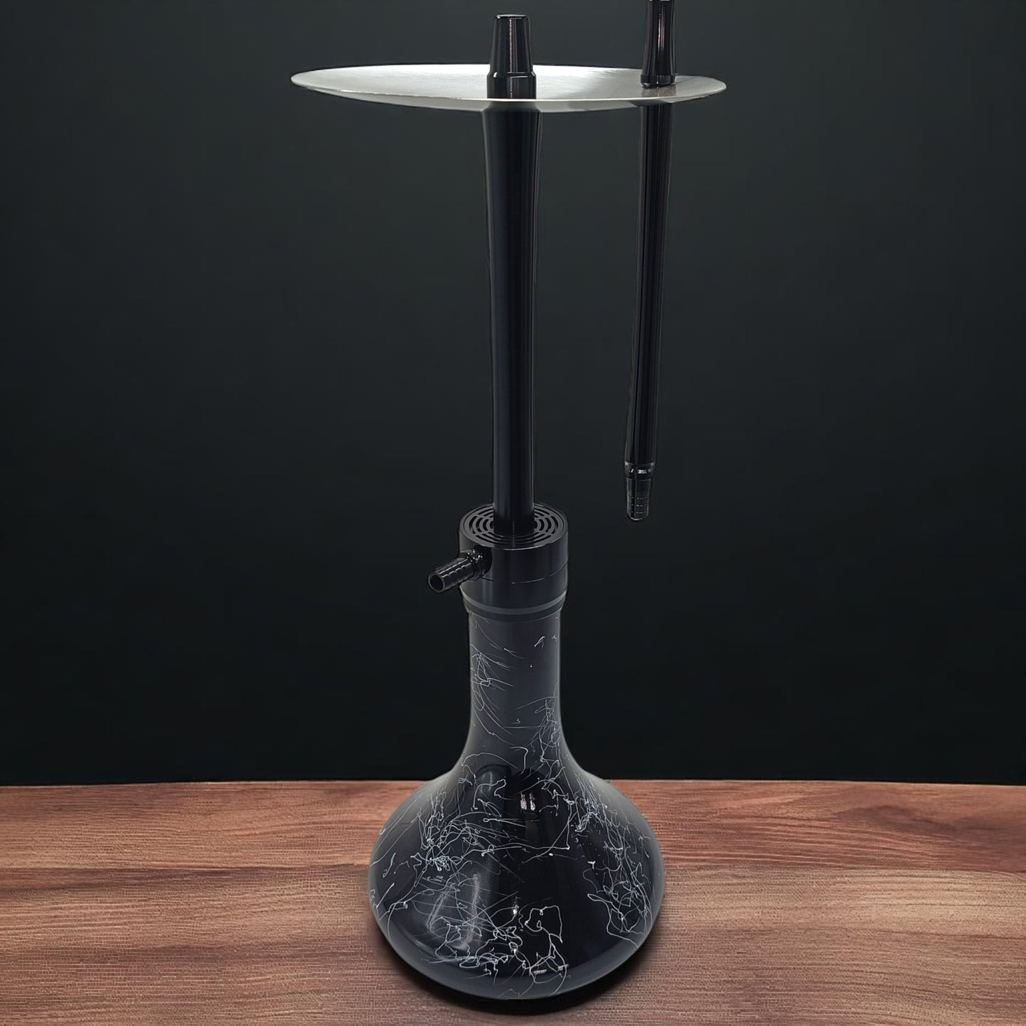 Obsidian Mist X3 Hookah – Matte Black Marble Edition