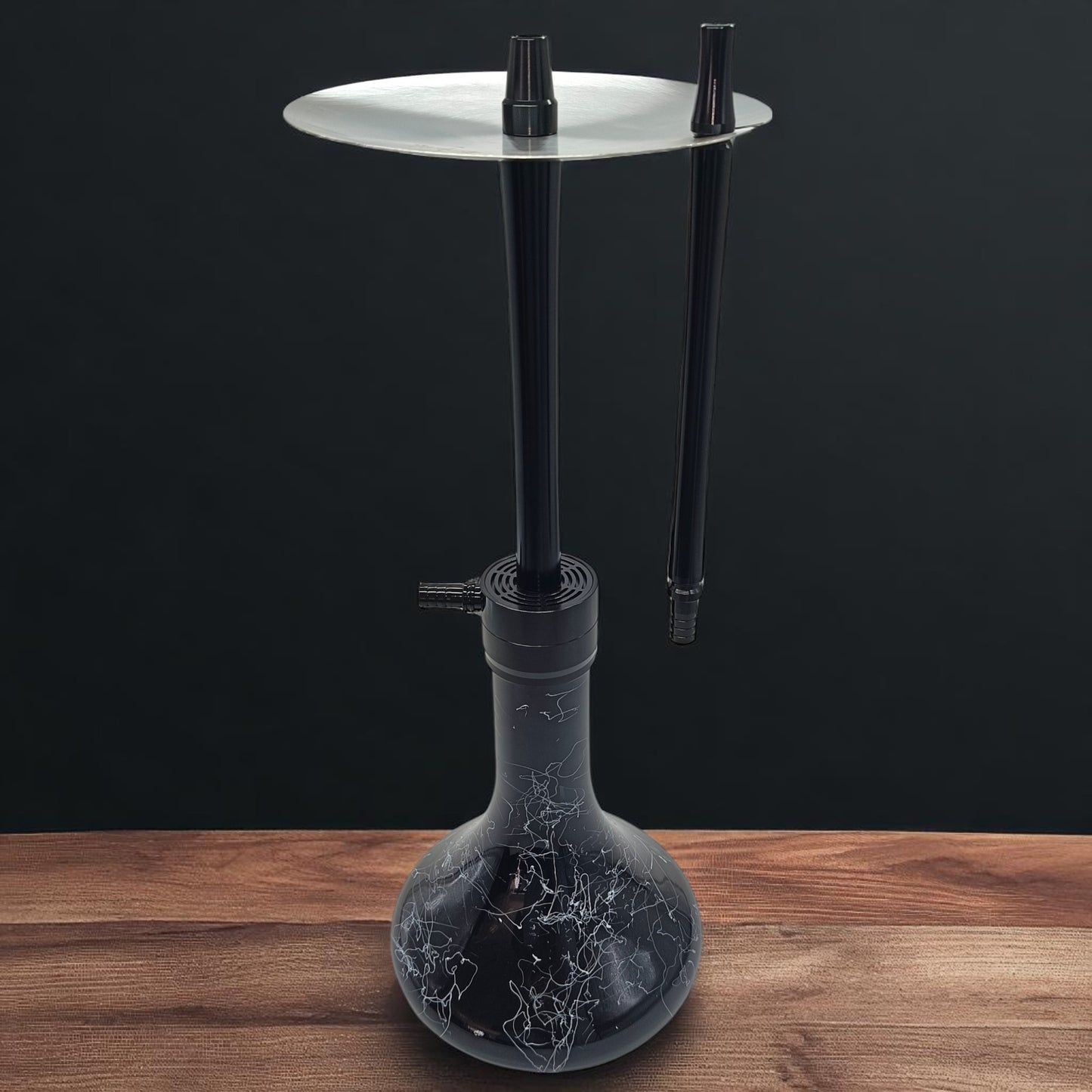 Obsidian Mist X3 Hookah – Matte Black Marble Edition