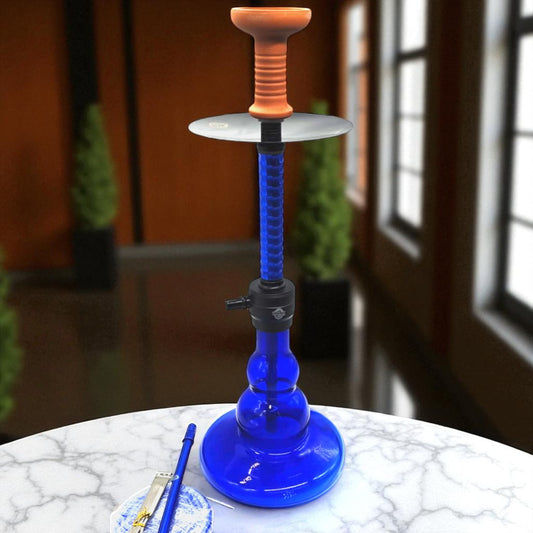 Azure Shisha – Vibrant Blue Glass Water Pipe