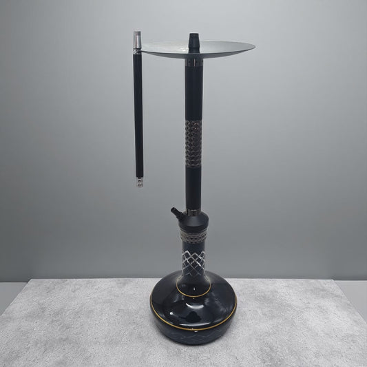 Dark Knight Hookah – Complete Premium Set (Black & Gold)
