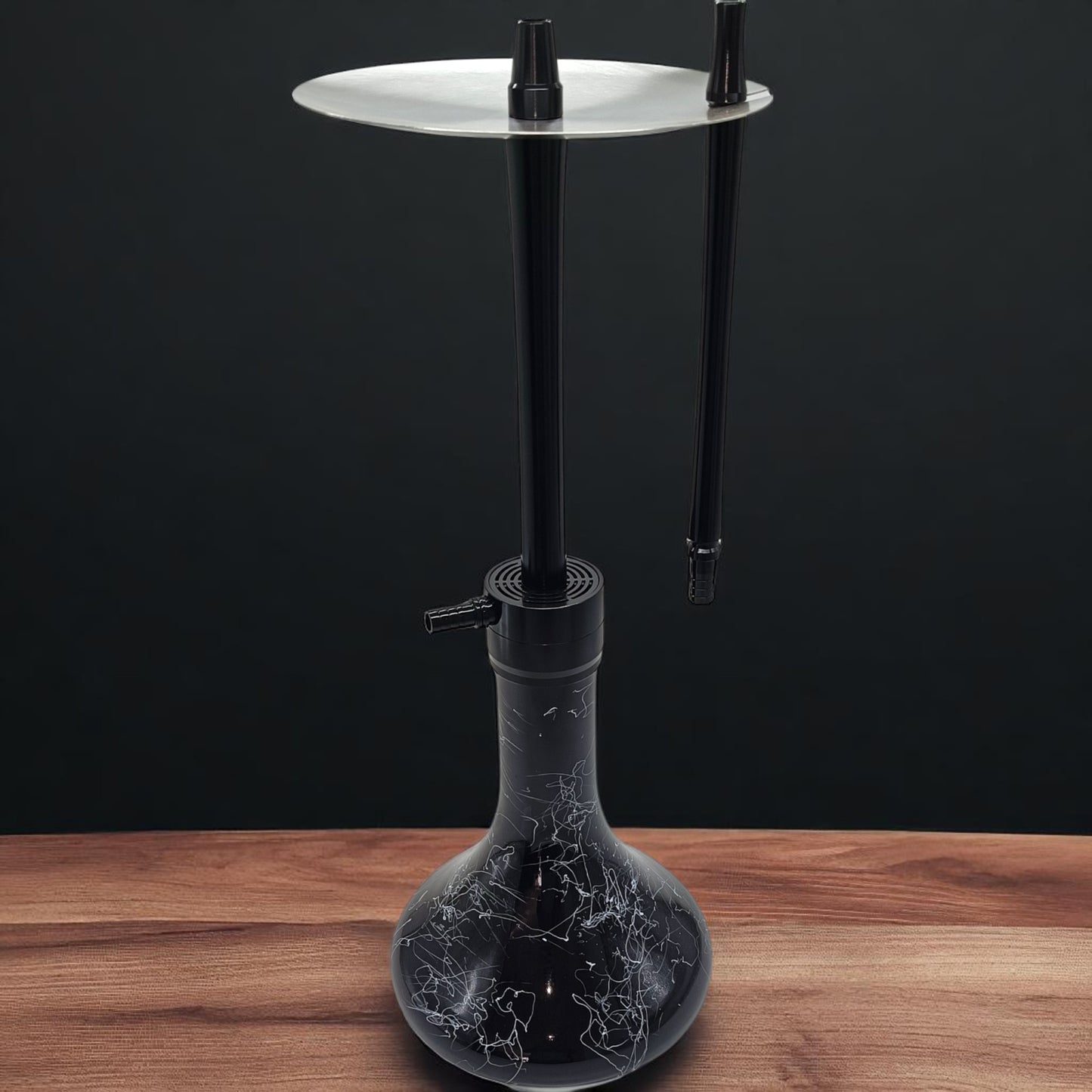 Obsidian Mist X3 Hookah – Matte Black Marble Edition