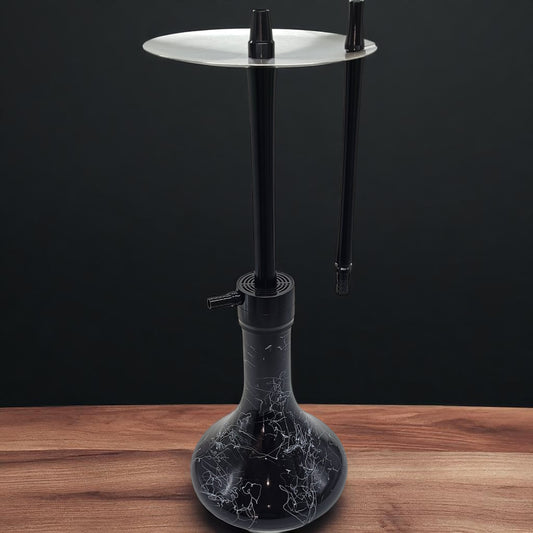 Obsidian Mist X3 Hookah – Matte Black Marble Edition