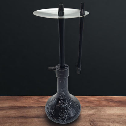 Obsidian Mist X3 Hookah – Matte Black Marble Edition